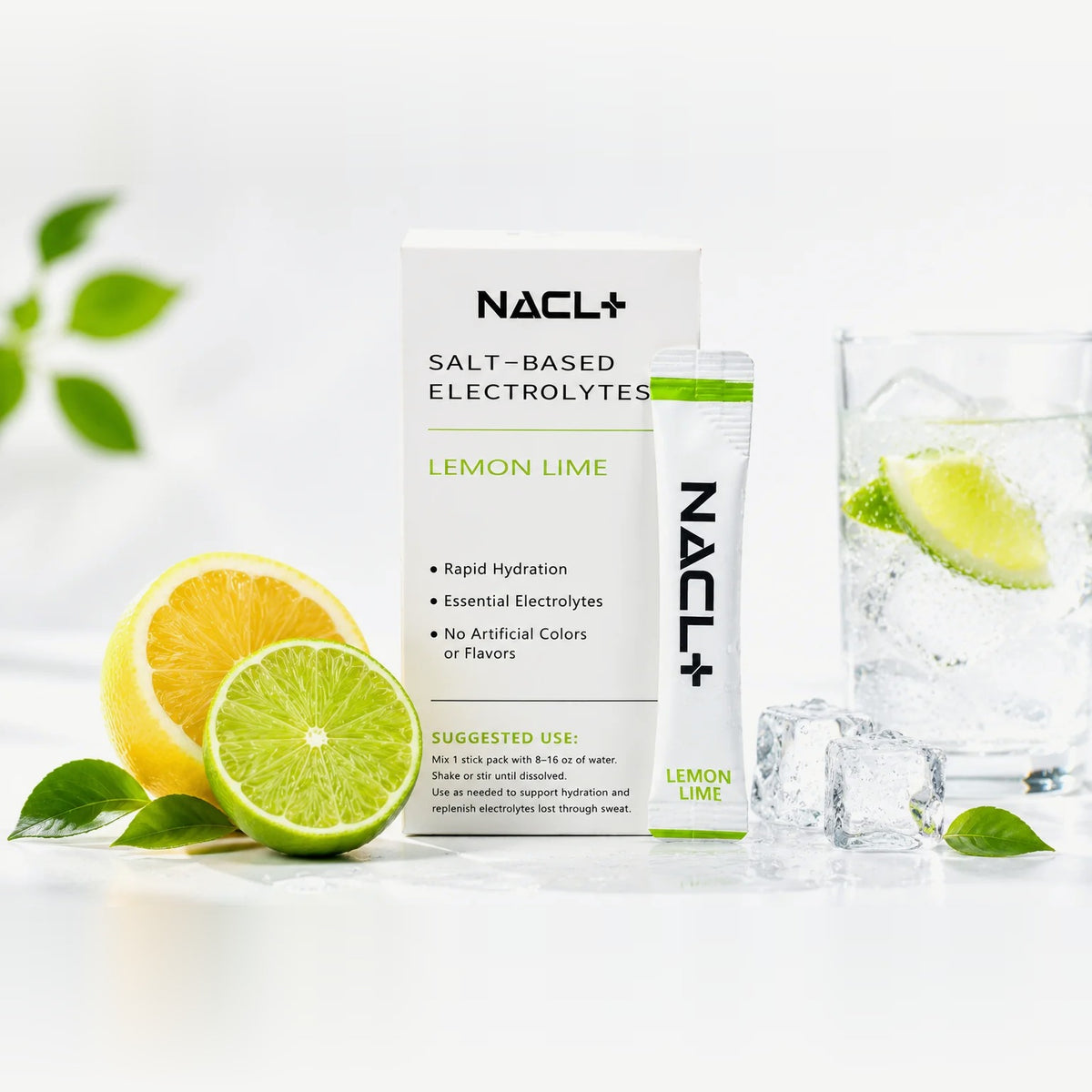 Side of the NACL+ Lemon Lime box with the suggested use