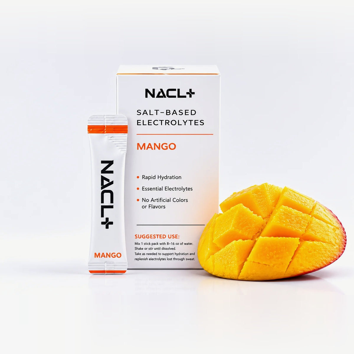 Side of the NACL+ Mango box with the suggested use